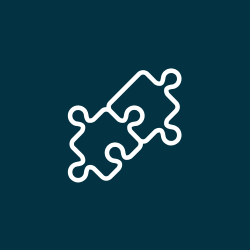 Symbol für Analyse von Netzwerkknoten und Infrastruktur im Unternehmensnetzwerk